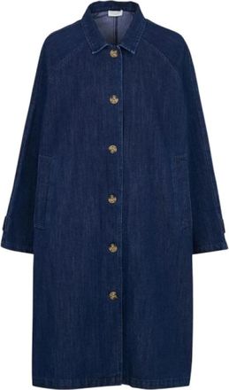 Jcsophie Jayden Manteau - Dames - Mantel - Blauw - L - Katoen - Jassen