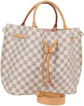 Louis Vuitton Tweedehands Canvas handtassen - Dames - Vintage Handtas - Wit - ONE Size - Leer - Vintage
