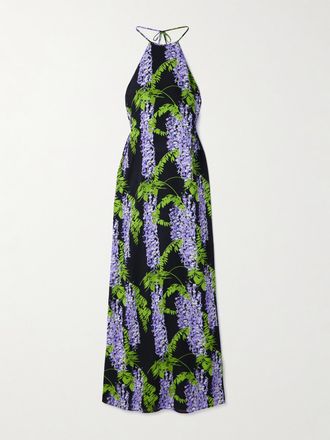 Bernadette Frannie Floral-print Chiffon Halterneck Maxi Dress - Black - FR34,FR36,FR38,FR40,FR42,FR44,FR46