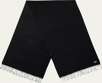 Loro Piana Cashmere Sciarpa Grande Fringe-Trim Scarf