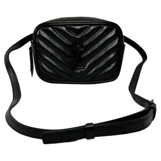 Saint Laurent Pre-owned Womens Lou Belt Bag in Black Calf Leather - Multicolour - One Size