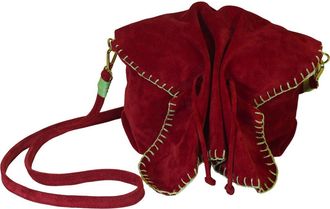 Carlos Falchi Medium Butterfly Suede Leather Bag in Malbec at Nordstrom
