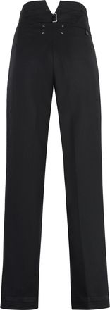 Maison Margiela Womens Wool Straight Trousers Black