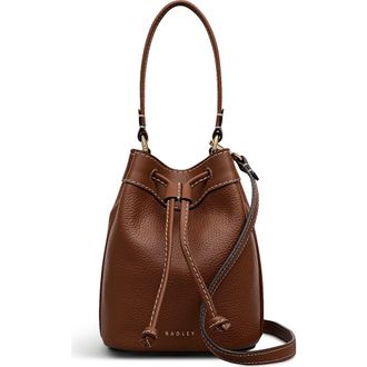 Radley London Albany Avenue Mini Drawstring Crossbody Bag in Cognac at Nordstrom