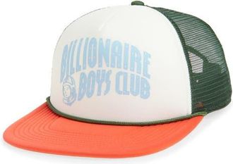 Billionaire Boys Club Curve Adjustable Snapback Trucker Hat in Rose Of Sharon at Nordstrom