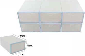 Trade Shop Trade Shop - Organizer Porta Scarpe A Cubi 6 Scomparti 6 Paia Box Contenitore Scarpiera 70521