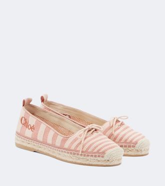 Chlo&eacute; Chlo&eacute; Isla striped canvas espadrilles