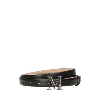 Max Mara M Monogram Riem - Dames - Riemen - Zwart - L - Leer - Accessoires