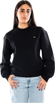 Carhartt Work in Progress W Small Heart Patch Sweat - - Sweatshirts & Hoodies - Donna - Nero - S