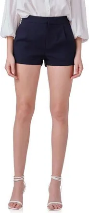 endless rose Pleated Low Rise Shorts in Navy at Nordstrom Rack, Size X-Small
