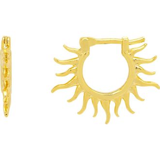 Estella Bartlett Sun Huggie Hoop Earrings in Gold at Nordstrom