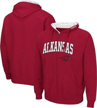 Colosseum Mens Colosseum Cardinal Arkansas Razorbacks Arch & Logo 3.0 Full-Zip Hoodie at Nordstrom, Size Medium