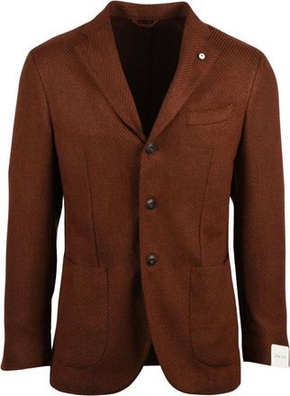 L.B.M. 1911 L.b.m. 1911, Heren, Jassen, Bruin, Maat: XL Zijde