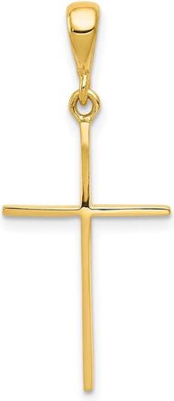 Diamond2Deal 14k Yellow Gold Polished Cross Pendant