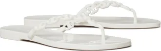 Tory Burch Gemini Link Jelly Flip Flop in White at Nordstrom, Size 12
