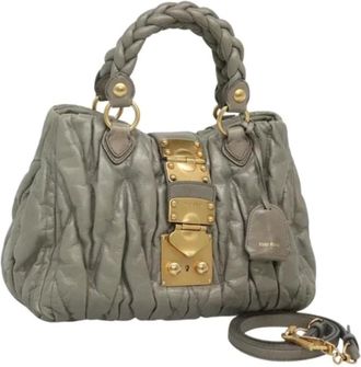 Miu Miu Pre-owned borse di pelle - - Pre-owned - Donna - Grigio - ONE SIZE