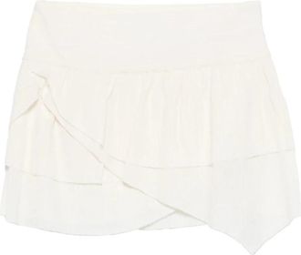 Isabel Marant Tiered Ruffled Skirt - Dames - Korte rokken - Wit - 2XS - Rokken