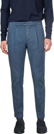Mason's Torino 1 Pinces Flex Chino Broek - Heren - Chinos - Blauw - L - Katoen - Broeken