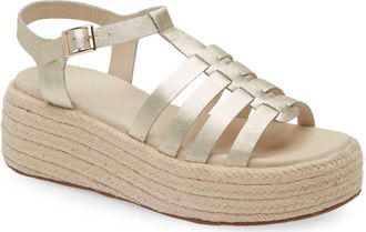 Chocolat Blu Lark Platform Sandal in Gold Leather at Nordstrom, Size 9.5