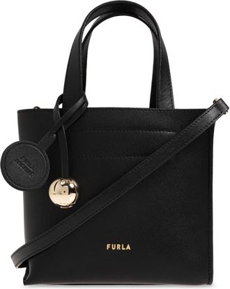 Furla Divide Mini Bag - Dames - Handtassen - Zwart - ONE Size - Leer - Tassen