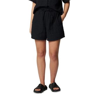 Columbia Holly Hideaway Breezy Shorts Women Black Drawstring Waist FTS1581
