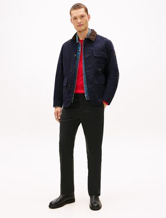 Tommy Hilfiger Mens Brushed Houndstooth Slim Pant - Black - 29W x 30L