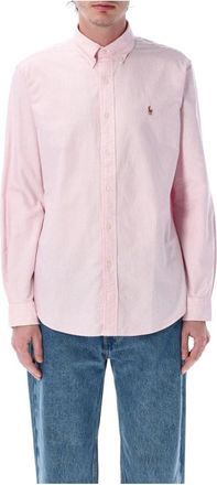 Polo Ralph Lauren Casual Shirts, male, Pink, Size: XL Striped Oxford Shirt