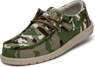 HeyDude Mens Wally Camouflage Moc Toe Shoes, Multi Camo, 42 EU