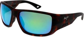Maui Jim Keha Zonnebril - Heren - Zonnebrillen - Bruin - 63 MM - Leer - Accessoires