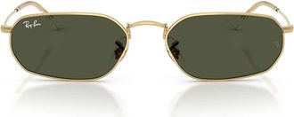 Ray-Ban Sunglasses Rb3947 001/31 Gold Edge/Green Unisex