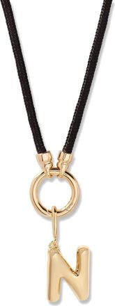 Brook & York Kai Initial Charm Necklace in Gold/Black N at Nordstrom