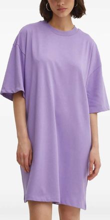 HUGO BOSS Embroidered t-shirt mini dress - Purple