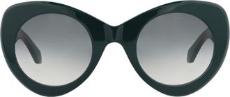 Alaia 51mm Cat Eye Gradient Sunglasses in Green Green Grey at Nordstrom Rack