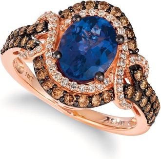 Le Vian Ladies Chocolatier Rings set in 14K Strawberry Gold