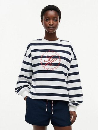 Tommy Hilfiger Logo Relaxed Crew Neck Sweatshirt