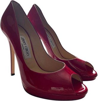 Jimmy Choo London Red patent Luna heeled pumps Size 37