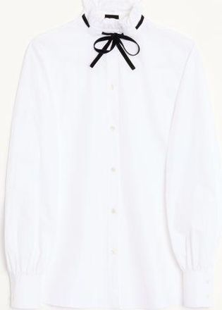 Valentino Camicia In Techno Popeline Donna BIANCO 36