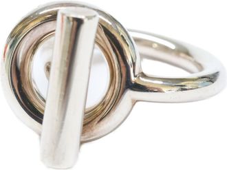 Herm&egrave;s Silver Silver 925 Band Ring (Pre-Owned)