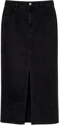 Isabel Marant Denim Skirts, female, Black, Size: S Faharia Denim Skirt