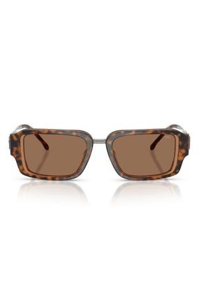 Diesel 52mm Rectangular Sunglasses in Bilayer Classic Havana /Brown at Nordstrom
