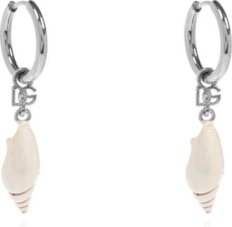 Dolce & Gabbana Enkele oorbel met hanger - Dames - Oorbellen - Grijs - ONE Size - Accessoires