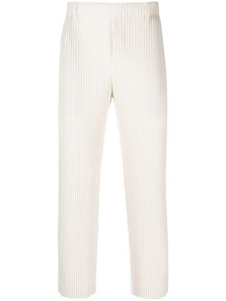 Homme Pliss&eacute; Issey Miyake Pantaloni dritti con pieghe - Toni neutri