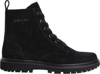Calvin Klein Jeans Iconische Zwarte Veterschoenen - Heren - Veterlaarzen - Zwart - 46 EU - Su&egrave;de - Schoenen