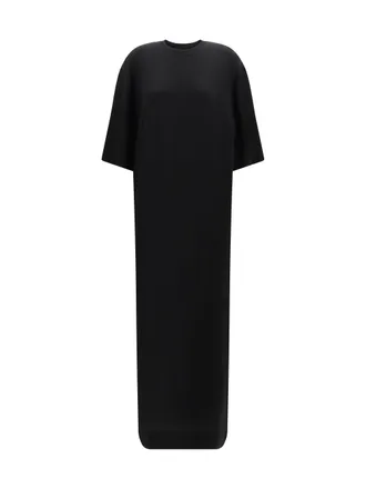 Toteme Wool T-Shirt Dress - Black