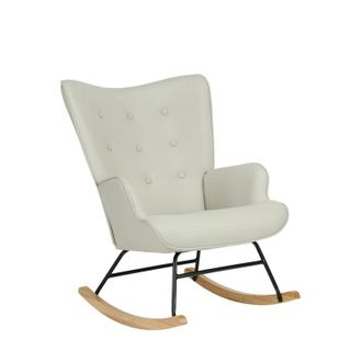 Muemue Sill&oacute;n Mecedora Poli&eacute;ster Beige 91x68x85cm