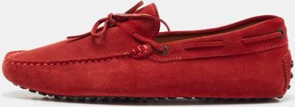Tod's Tods Dark Red Suede Slip On Loafers