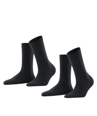 Falke Soft Merino 2-Pack Wool Socks in Anthracite Melange at Nordstrom, Size Small