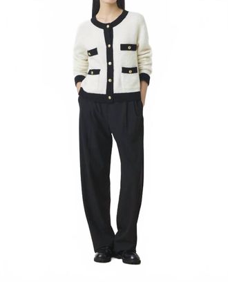 Suncoo Jared Flowing Belted Trousers In Noir