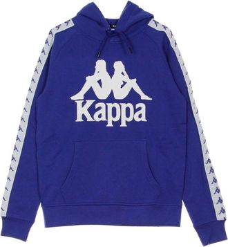Kappa Blauw/Witte Hoodie - Heren - Hoodies - Blauw - XL - Katoen - Hoodies & sweatvesten
