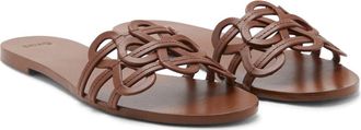 Mango Slide Sandal in Leather at Nordstrom, Size 6.5Us